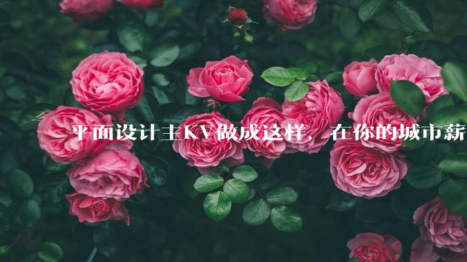 平面设计主KV做成这样，在你的城市薪资一般多少？